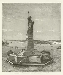 Estatua de la Libertad Iluminando el Mundo