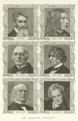 El Movimiento Abolicionista, John Brown, Harriet B Stowe, William L Garrison, Charles Sumner, Horace Greeley, William Wilberforce