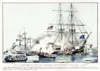 El corsario americano "General Armstrong" Capt. Sam C. Reid