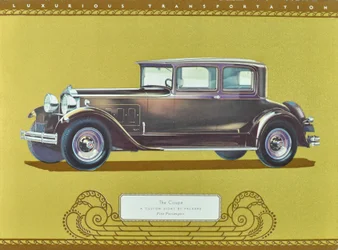 The Coupe, A Custom Eight de Packard, pub.1930 (litografía en color)