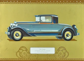 The Coupe, A Custom Eight de Packard, pub.1930 (litografía en color)