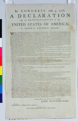 La Declaración de Independencia, impresa por Hugh Gaine, 1776