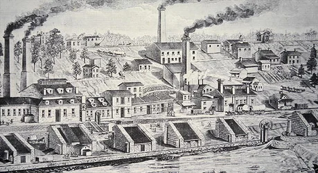 La Planta de Pólvora Du Pont, en el río Brandywine