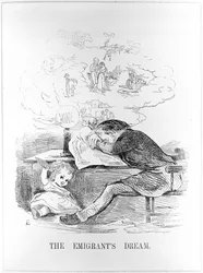 El sueño de los emigrantes, publicado en Yankee Doodle, 20 de marzo de 1847