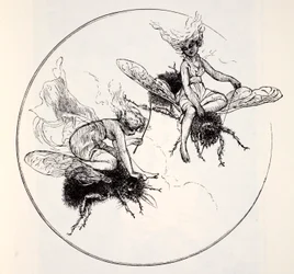 Las hadas, de The World Guide to Gnomes, Fairies, Elves and Other Little People de Thomas Keightley (1789-1872), publicado en 1880