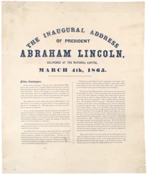 El discurso inaugural del presidente Abraham Lincoln, pronunciado en el Capitolio Nacional, 4 de marzo de 1865