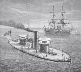 El Miantonoma, monitor acorazado de doble torreta lanzado en 1863