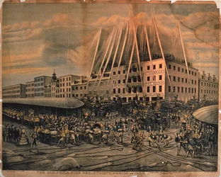 El antiguo departamento de bomberos de Filadelfia, 1850