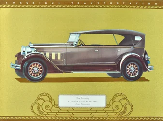 The Touring, A Custom Eight de Packard, pub.1930 (litografía en color)
