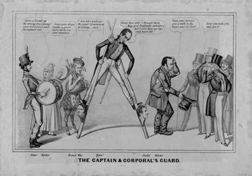 El capitán y la guardia de los cabos, publicado por H R Robinson, Nueva York, 1841
