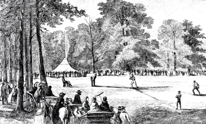La primera convención de clubes de béisbol, Nueva York, 1857