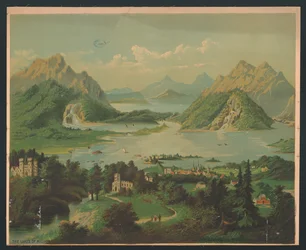 Los lagos de Killarney, c.1878 (cromolito)