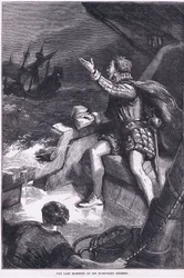 Los últimos momentos de Sir Humphrey Gilbert, ilustración de Cassell