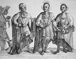 Tres jefes Cherokee americanos