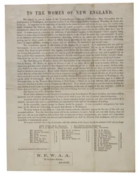 A las mujeres de Nueva Inglaterra (carta circular), c.1862-1865