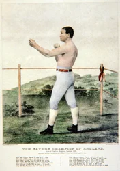 Tom Sayers, de una impresión de Currier & Ives