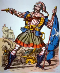 Presentación victoriana de un pirata