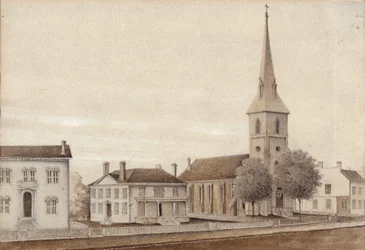 Vista de Petersburg, Virginia (acuarela sobre papel)