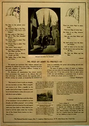 Necesitamos un Ejército para Protegernos, folleto de propaganda de la Liga de Seguridad Nacional, c.1914-18