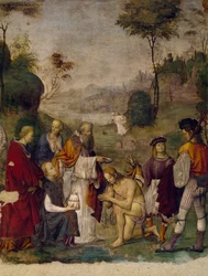 El bautismo de Valeriana, de Amico Aspertini