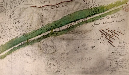 Carta topográfica del campo de batalla de Little Big Horn