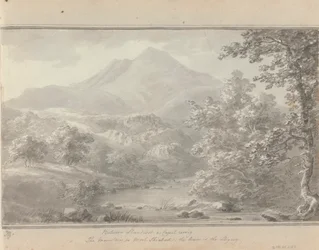 Vistas en Inglaterra, Escocia y Gales: Entre Llanrwst y Capel Cerrig, La montaña es Moel Shiabod, El río es Lligwy