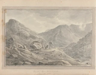 Vistas en Inglaterra, Escocia y Gales: Bowdar Stone Borrowdale, 30 de agosto de 1802