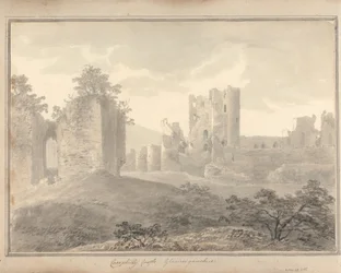 Vistas en Inglaterra, Escocia y Gales: Castillo de Caerphilly, Glamorganshire