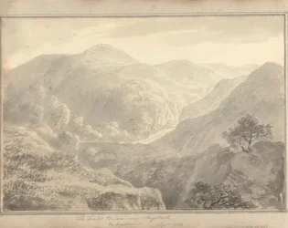 Vistas en Inglaterra, Escocia y Gales: El puente del Diablo cerca de Aberystwith, Cardiganshire, septiembre de 1804