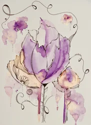 «Floral Gold» abstracto