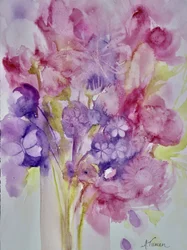 Flores de acuarela de ensueño