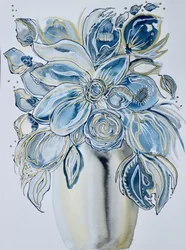 Flores de oro índigo