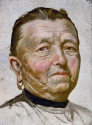 Rostro de mujer (óleo sobre lienzo)