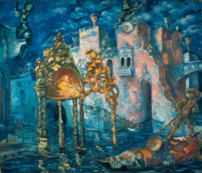 Diseño de escenario: Canal en Venecia