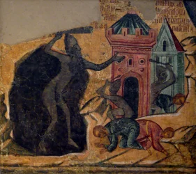 El Juicio Final. Fresco del Convento de Novodevichy, 1654