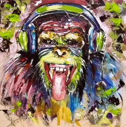 El mono musical de colores