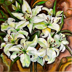 Elegantes lirios blancos
