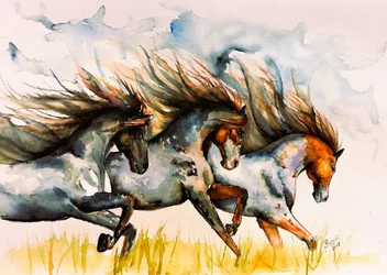 Caballos de espíritu galopante