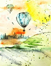 Vuelo en globo a la hora dorada
