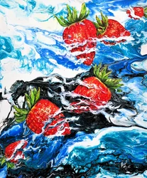 Fresas de colores vivos