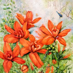 Flores de un naranja intenso