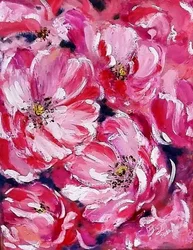 Flores de un rosa intenso