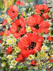Amapolas de un rojo intenso