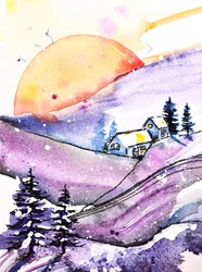 Cabaña de la Luna de Invierno