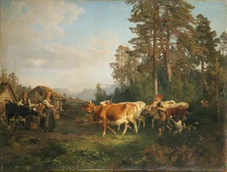 Paisaje con vacas