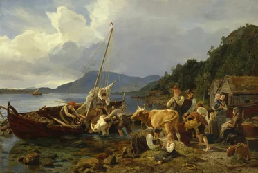 Al pasto de la montaña de verano