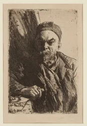 Retrato del poeta Paul Verlaine (1844-1896)