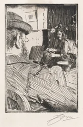 Albert Besnard y su modelo