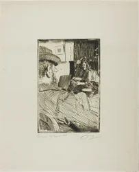 Albert Besnard y su modelo