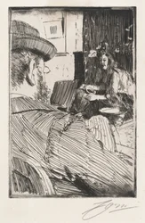 Albert Besnard y su modelo